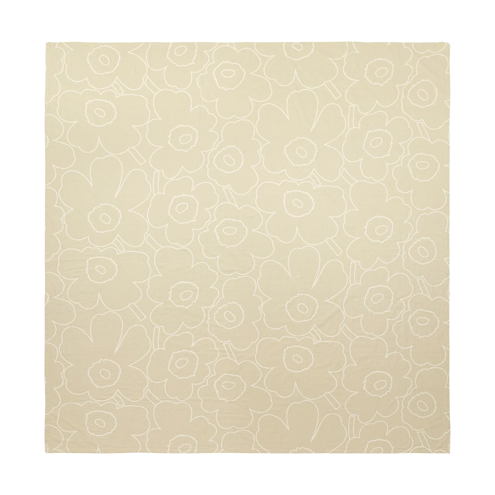 Piirto Unikko päiväpeite 260x260 cm, Ecru Marimekko