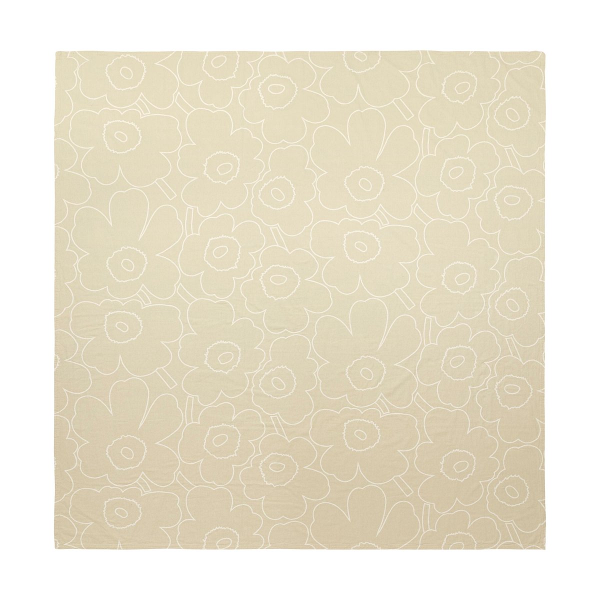 Marimekko Piirto Unikko päiväpeite 260x260 cm Ecru | Skandinaavinen Sisustus | Päiväpeitot | Beige