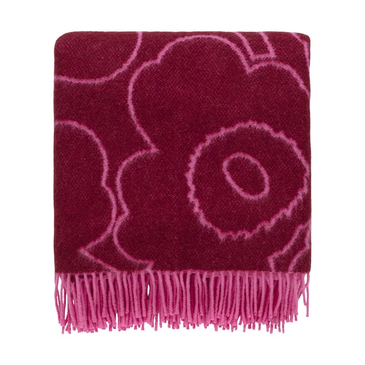 Piirto Unikko viltti 130x170 cm - Burgundyn-fuksian - Marimekko