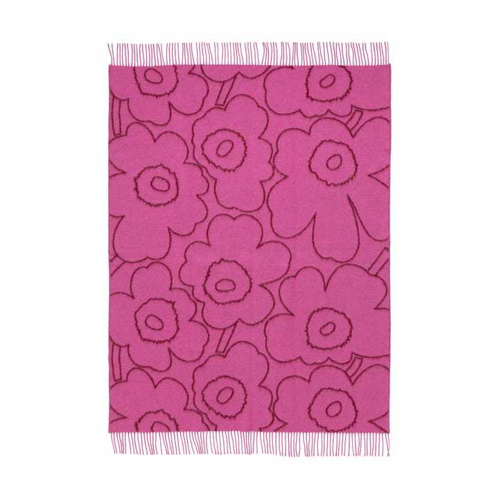 Piirto Unikko viltti 130x170 cm, Burgundyn-fuksian Marimekko