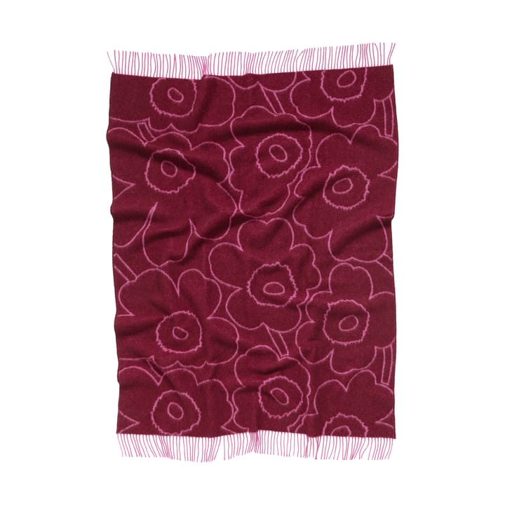 Piirto Unikko viltti 130x170 cm, Burgundyn-fuksian Marimekko