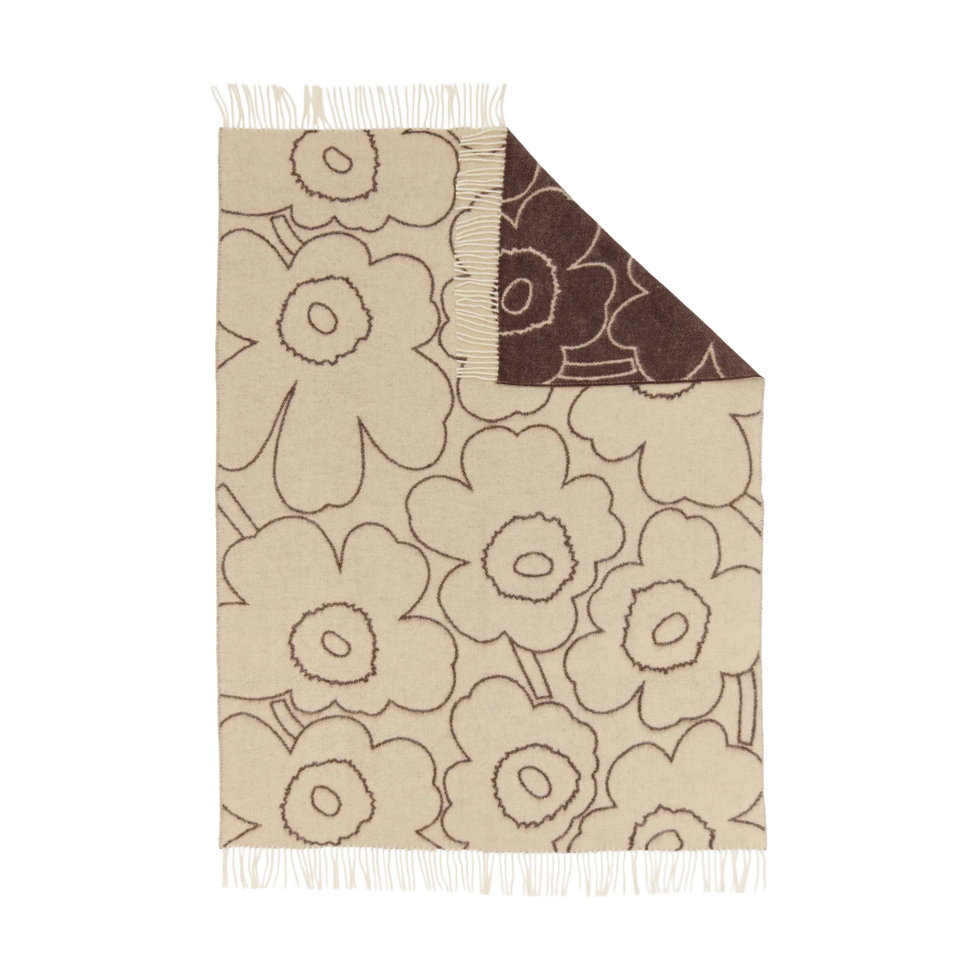 Piirto Unikko viltti 130x170 cm, Off white-myyrä Marimekko