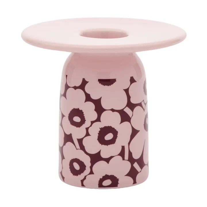 Pikkuinen Unikko kynttilänjalka - Pink-burgundy - Marimekko