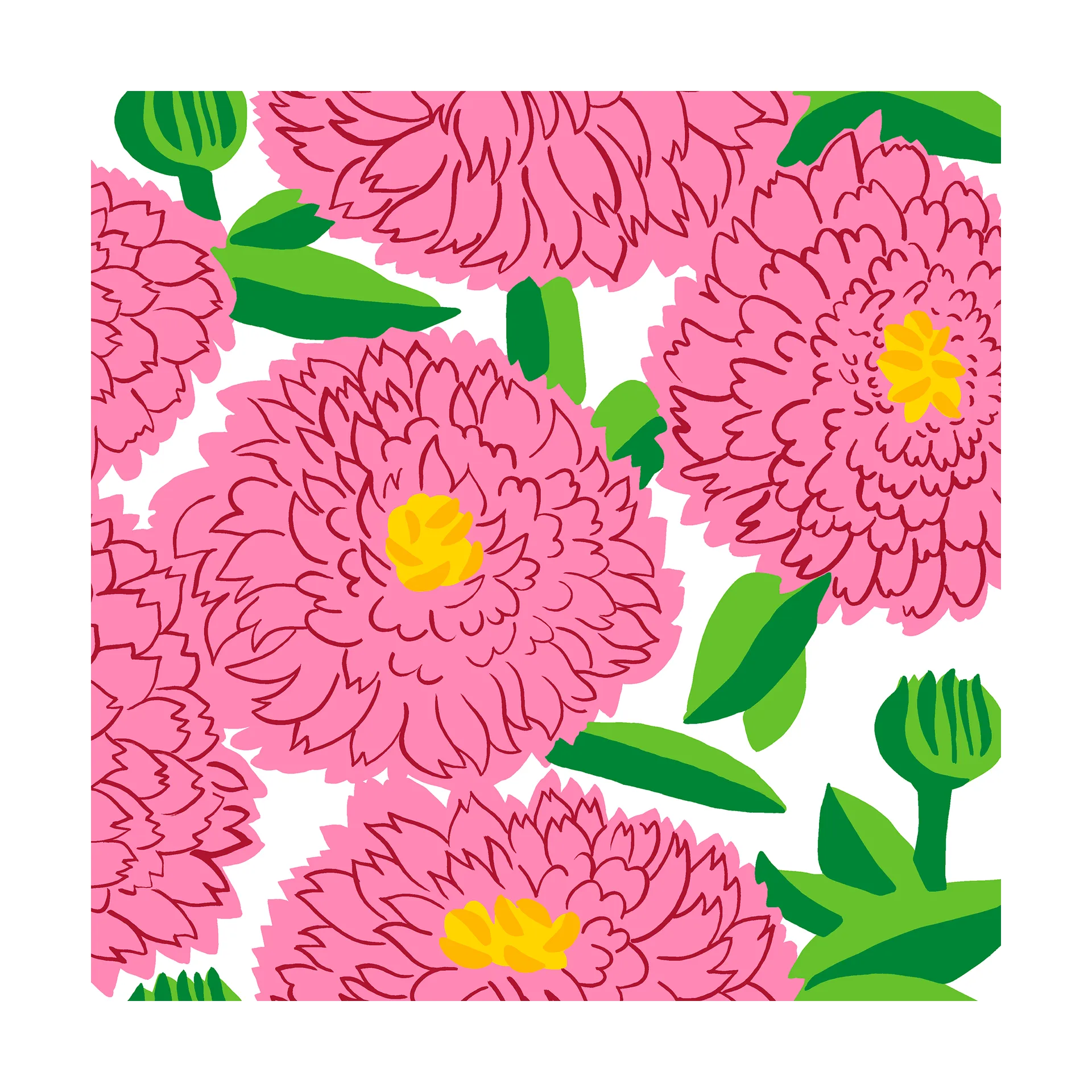 Primavera servetti 33 x 33 cm 20-pakkaus, Pinkki Marimekko