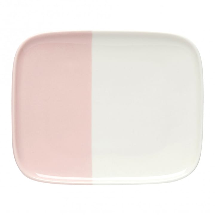 Puolikas lautanen 15 x 12 cm - Valkoinen-vaaleanpunainen - Marimekko