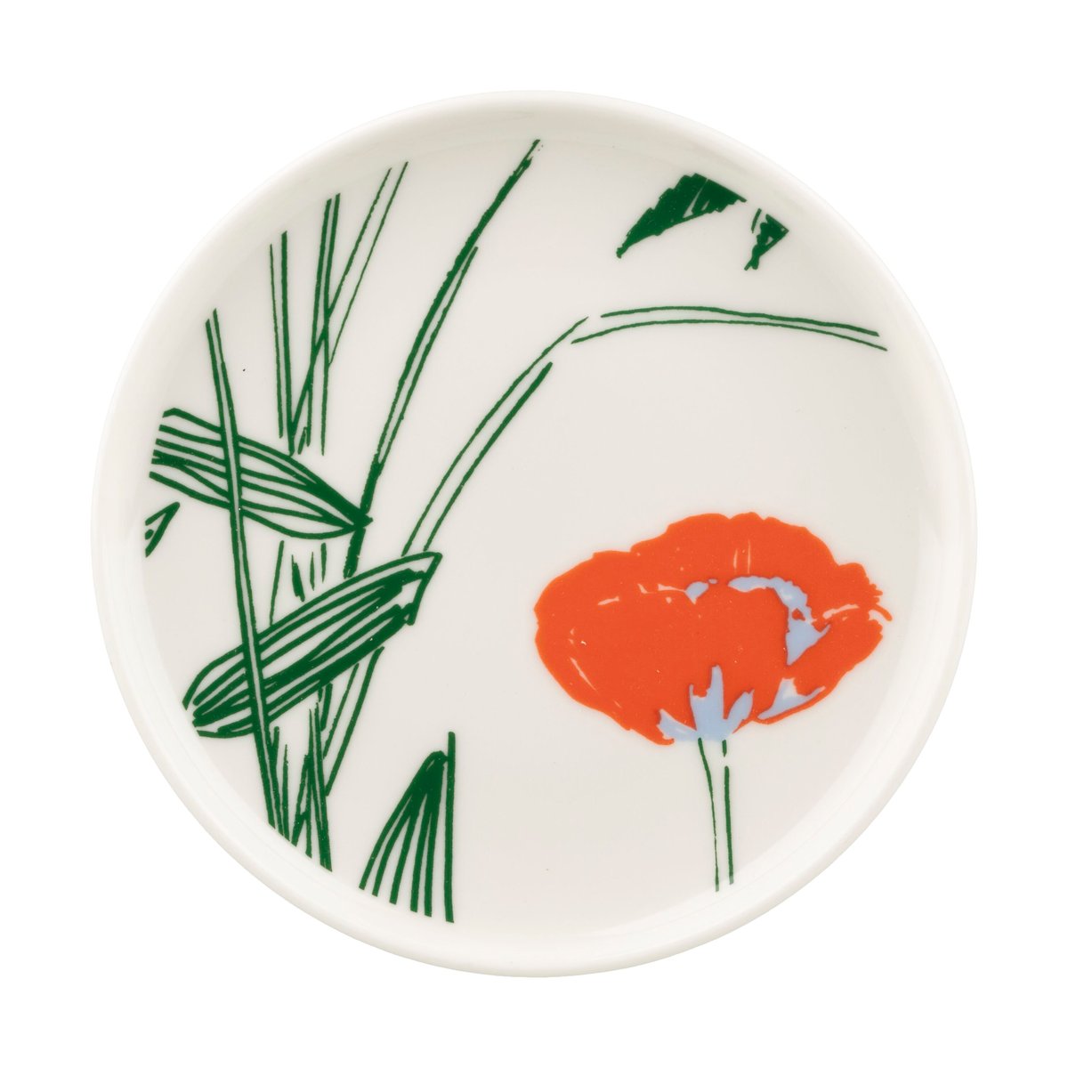 Marimekko Puutarhakutsut lautanen 13,5 cm White-green-orange