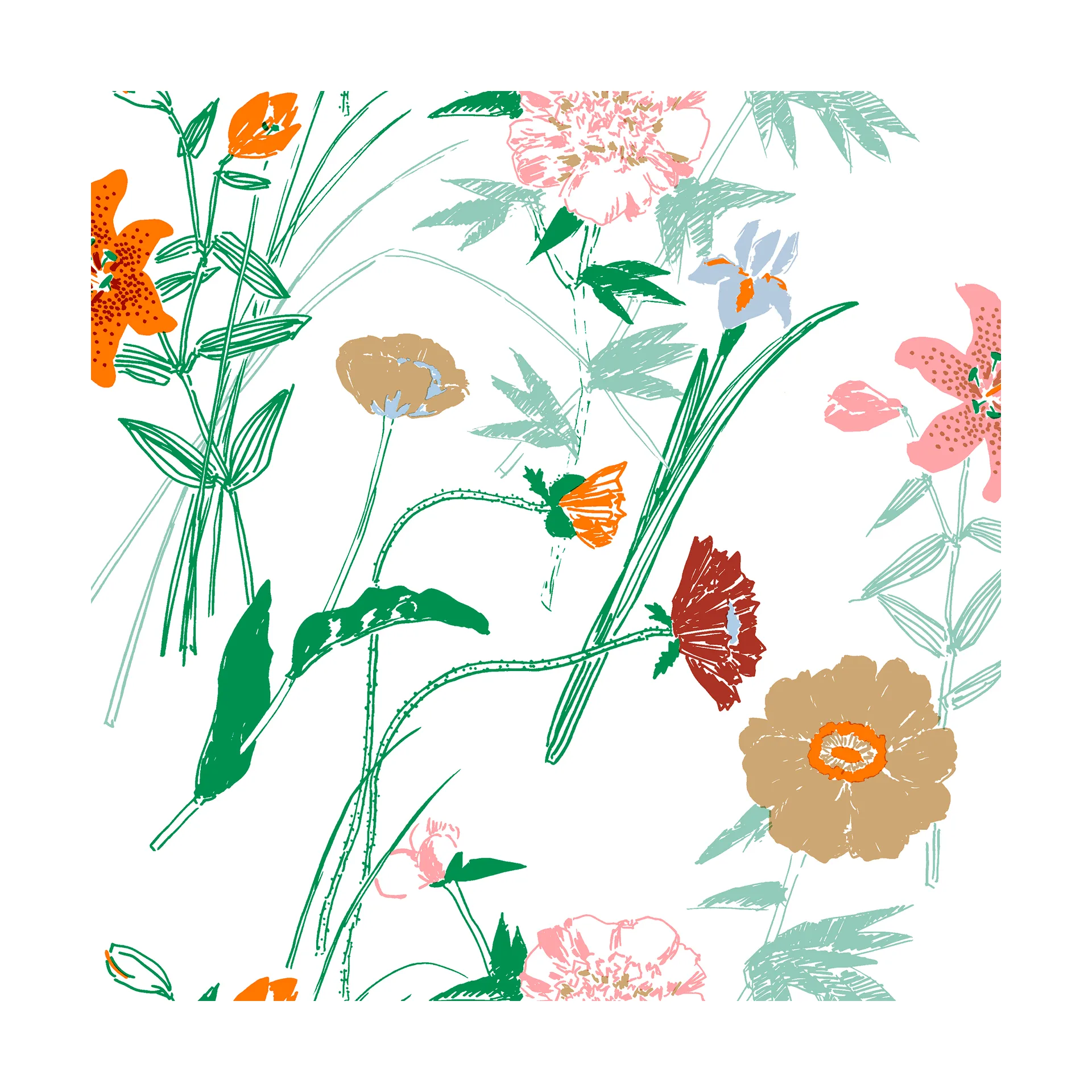 Puutarhakutsut lautasliina 33x33 cm 20-pack, Valkoinen Marimekko