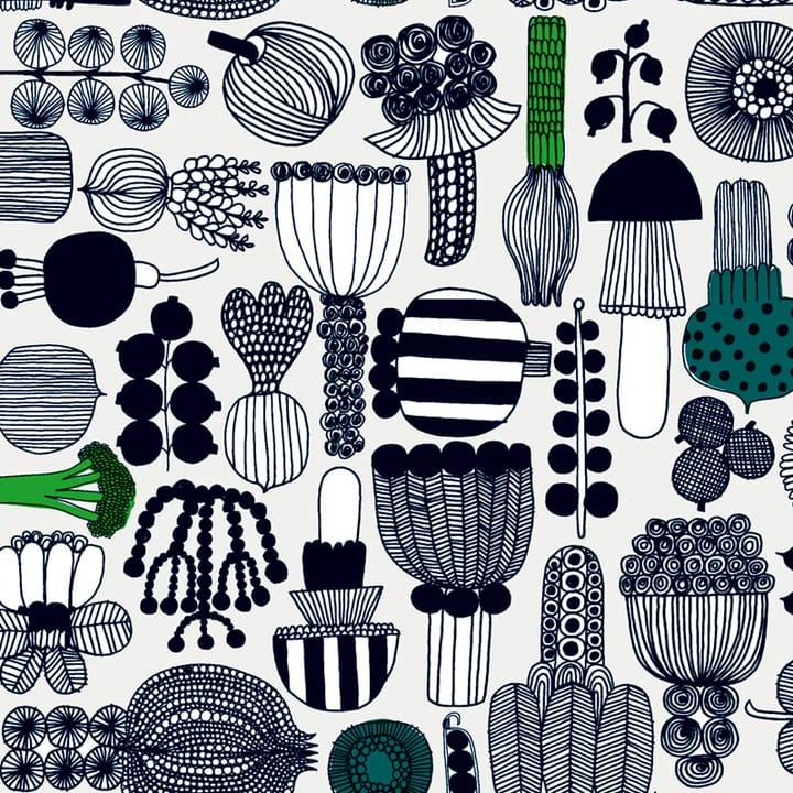 Puutarhurin parhaat vahakangas - musta-vihreä - Marimekko