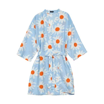 Rakastaa ei rakasta aamutakki - Orange-Off-white-light blue - Marimekko