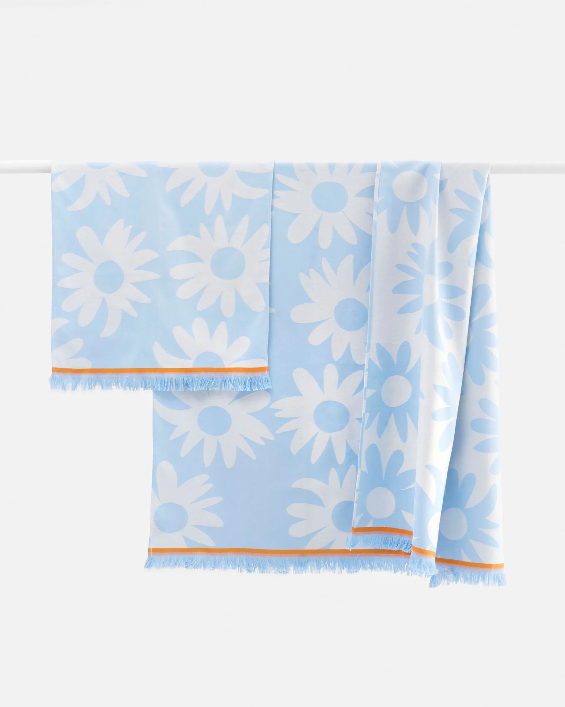 Rakastaa ei rakasta hamam käsipyyhe 45x92 cm, Orange-Off-white-light blue Marimekko