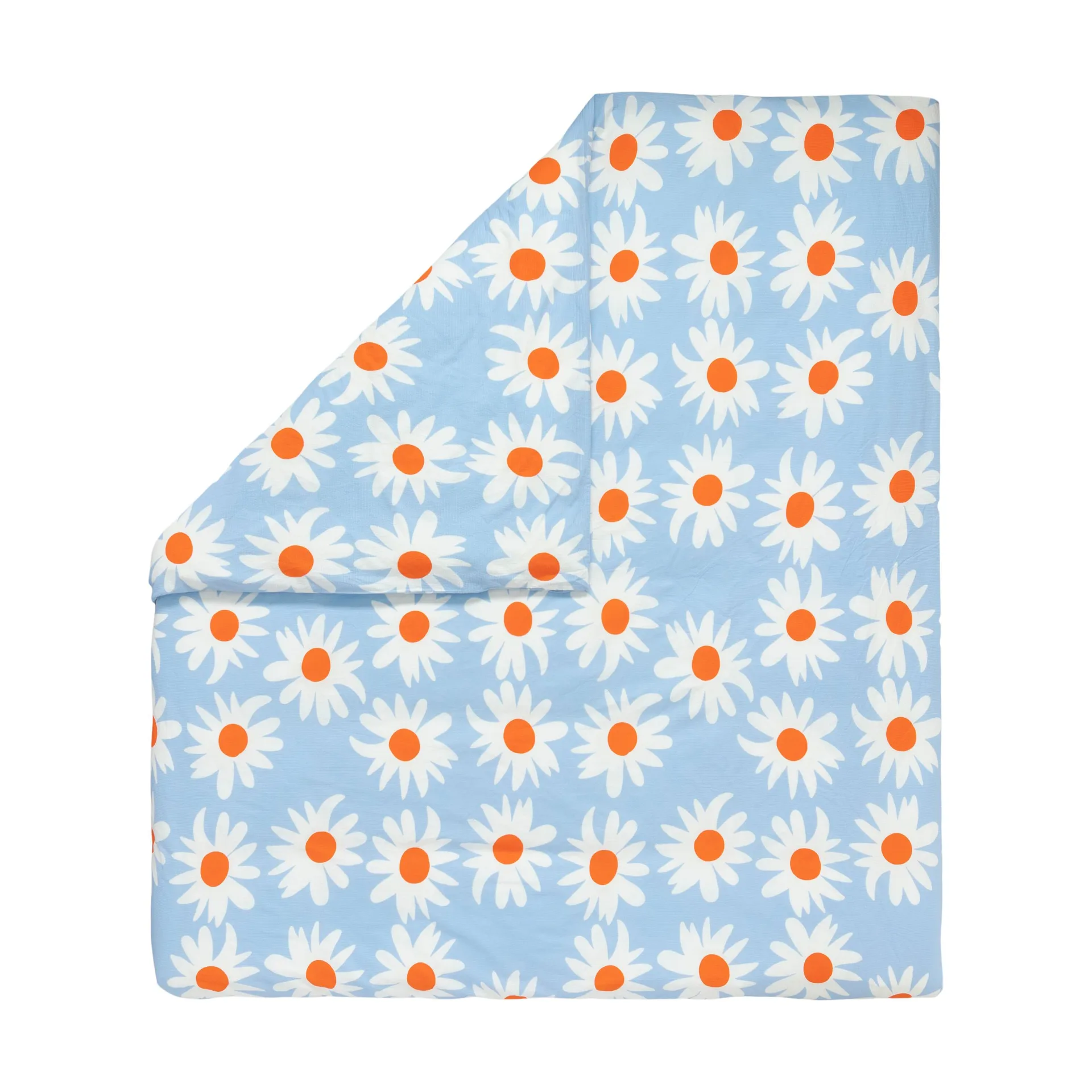 Rakastaa ei rakasta pussilakana 240x220 cm, Orange-Off-white-light blue Marimekko