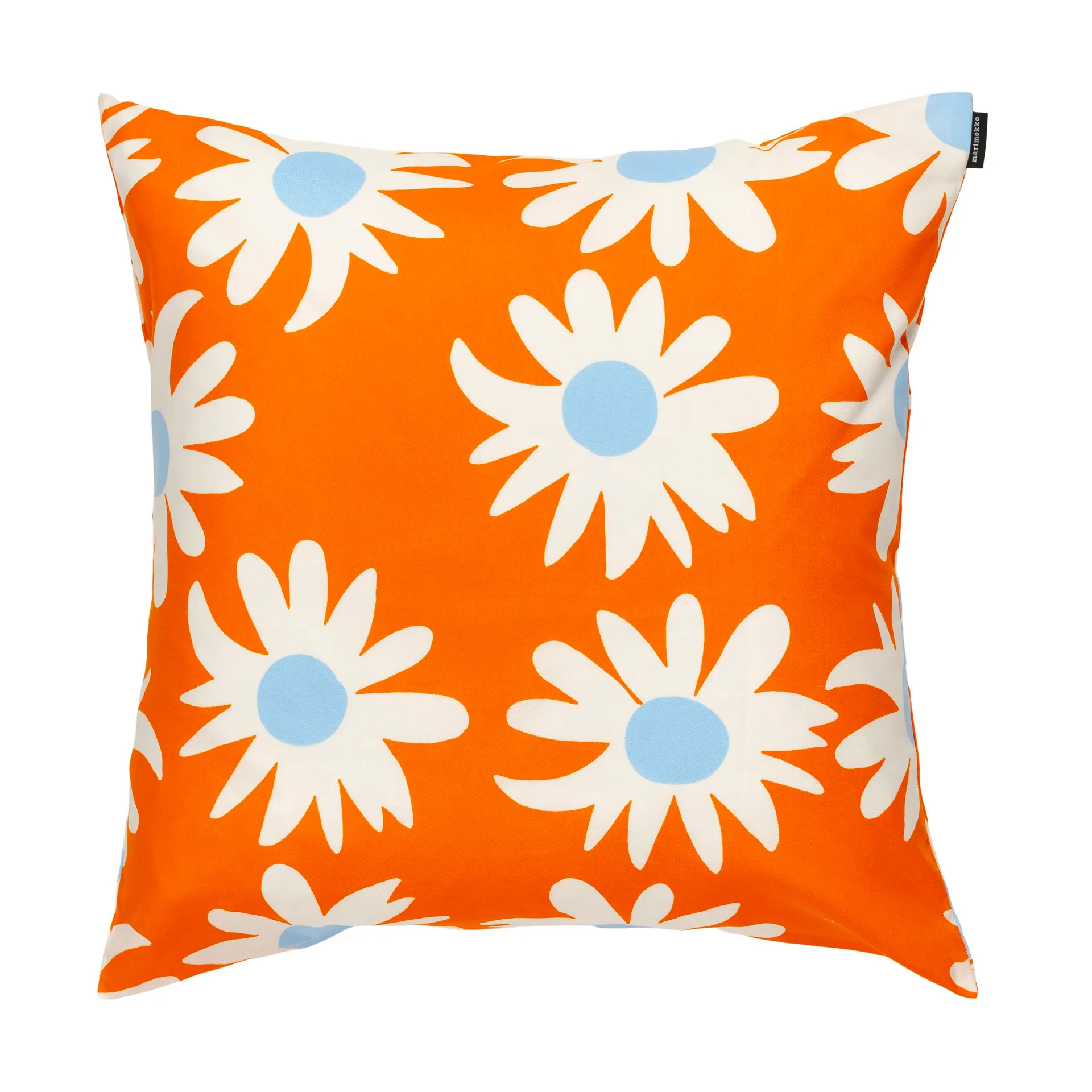 Rakastaa ei rakasta tyynynpäällinen 50x50 cm, Orange-Off-white-light blue Marimekko