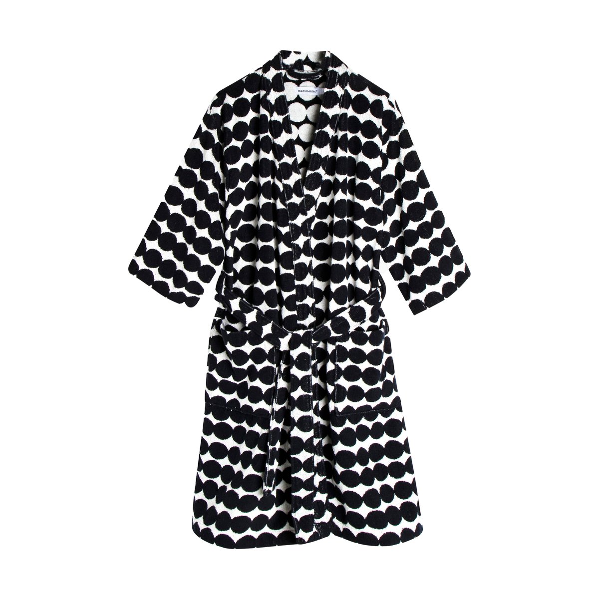 Marimekko Räsymatto kylpytakki Musta, L | Skandinaavinen Sisustus | Kylpytakit | Musta