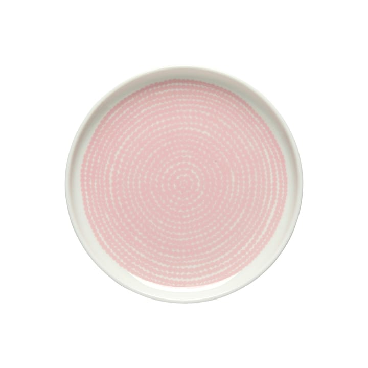 Räsymatto lautanen, Ø 13,5 cm - Vaaleanpunainen-valkoinen - Marimekko