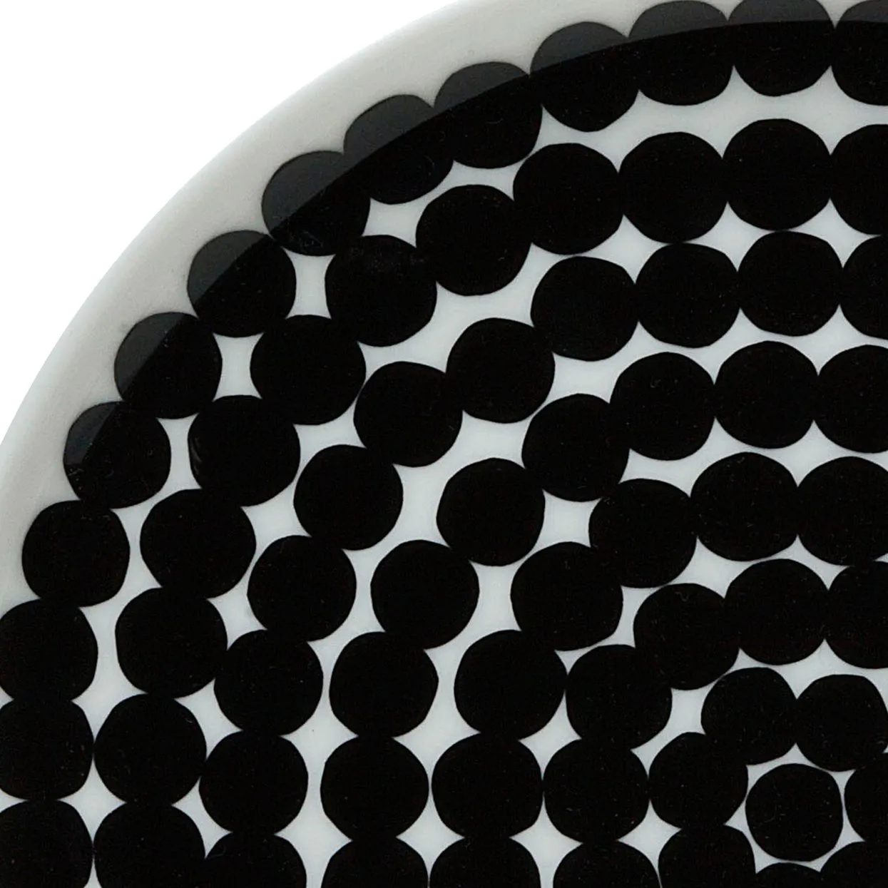 Räsymatto lautanen 20 cm, 6 kpl musta-valkoinen,  Marimekko