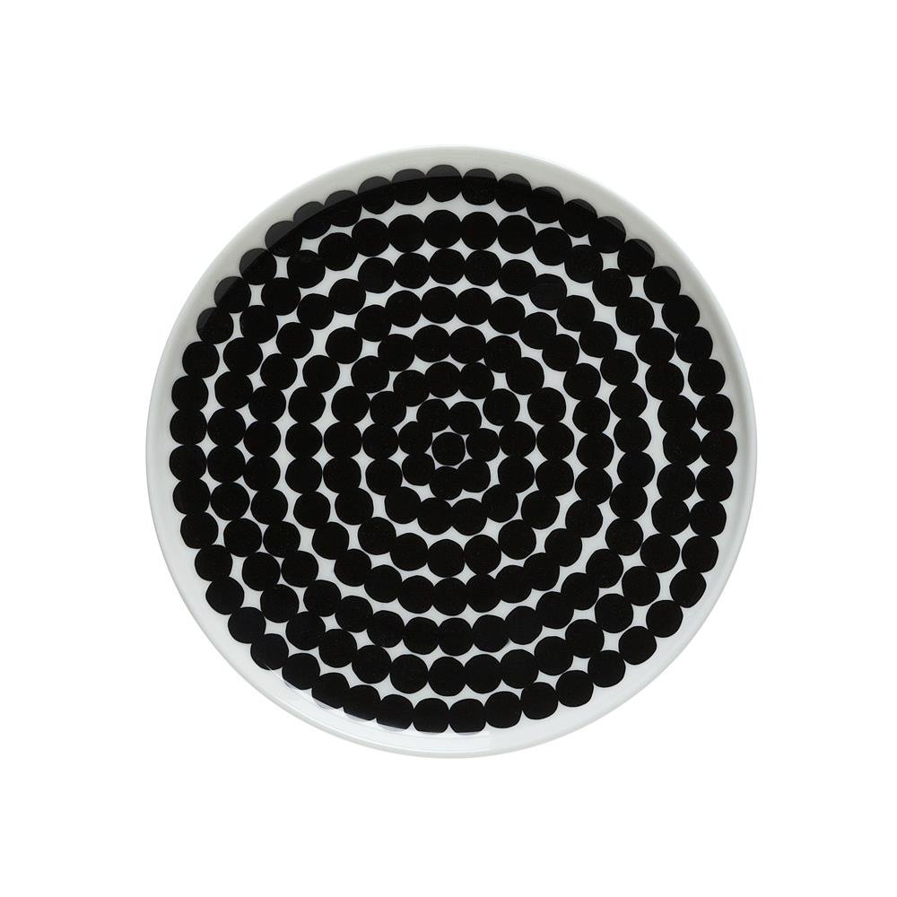Marimekko Räsymatto lautanen 20 cm musta-valkoinen | Skandinaavinen Sisustus | Asetit | Musta