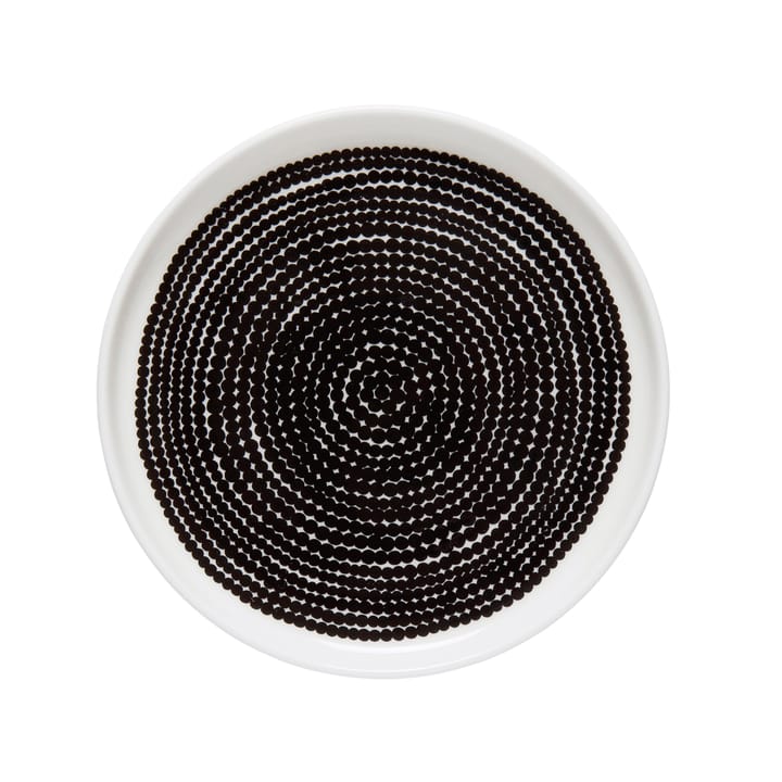 Räsymatto plate Ø 13.5 cm - black and white - Marimekko