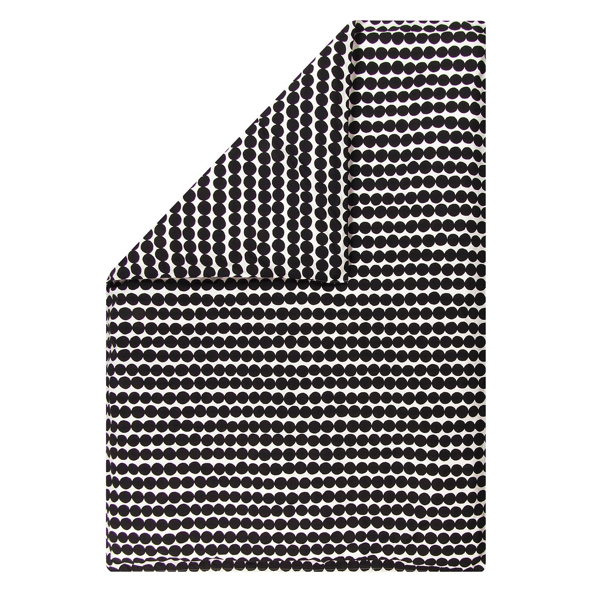 Marimekko Räsymatto pussilakana 210×150 cm Musta-valkoinen