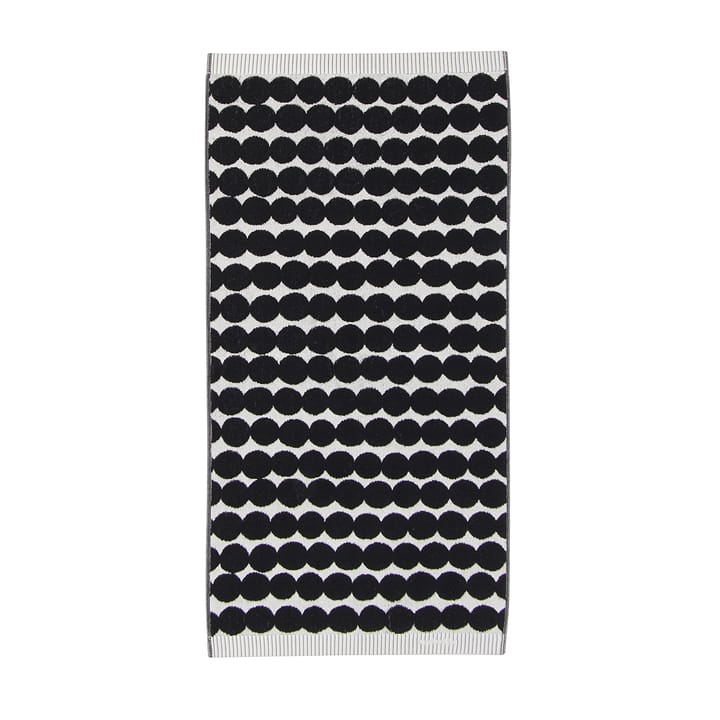 Räsymatto pyyheliina musta - käsipyyhe 50x100 cm - Marimekko