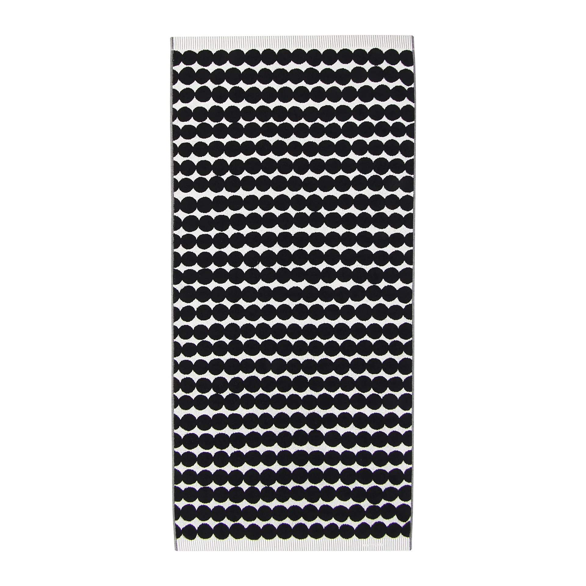 Räsymatto pyyheliina musta, kylpypyyhe 70x150 cm Marimekko