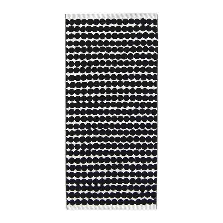 Räsymatto pyyheliina musta - kylpypyyhe 70x150 cm - Marimekko