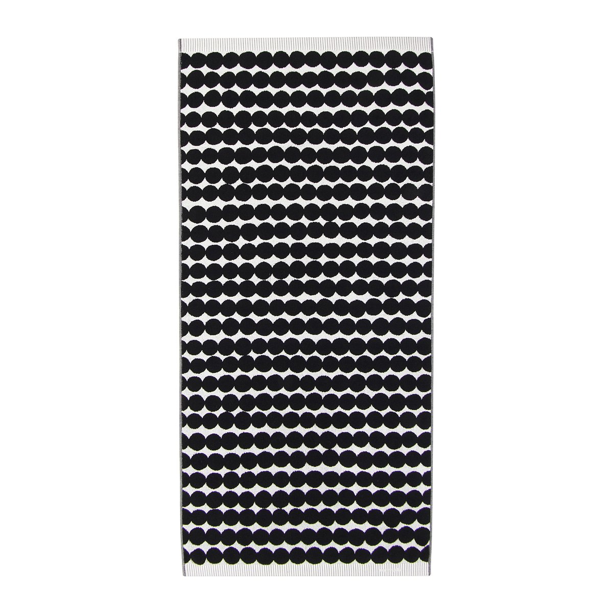 Marimekko Räsymatto pyyheliina musta kylpypyyhe 70x150 cm