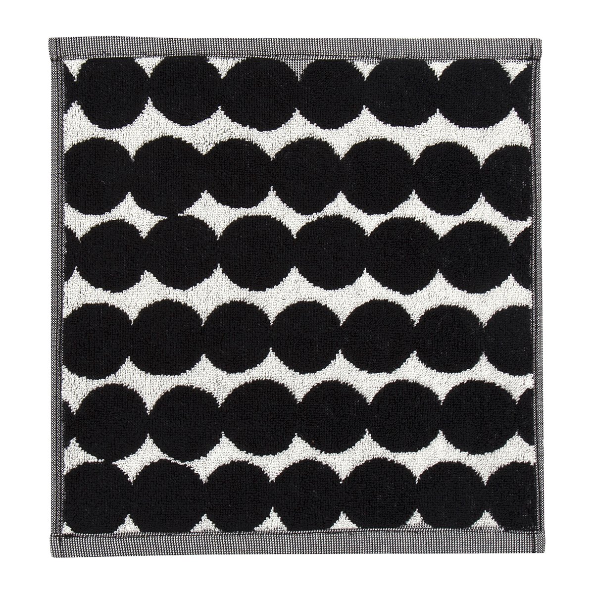 Marimekko Räsymatto pyyheliina musta Minikäsipyyhe 30x30 cm