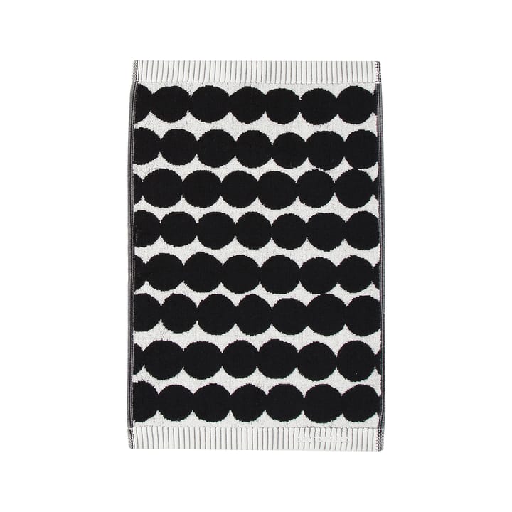 Räsymatto pyyheliina musta - vieraspyyhe 30x50 cm - Marimekko