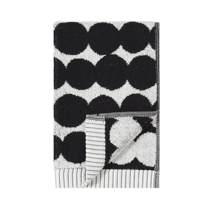 Räsymatto pyyheliina musta - vieraspyyhe 30x50 cm - Marimekko