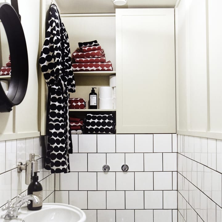 Räsymatto pyyheliina musta - vieraspyyhe 30x50 cm - Marimekko