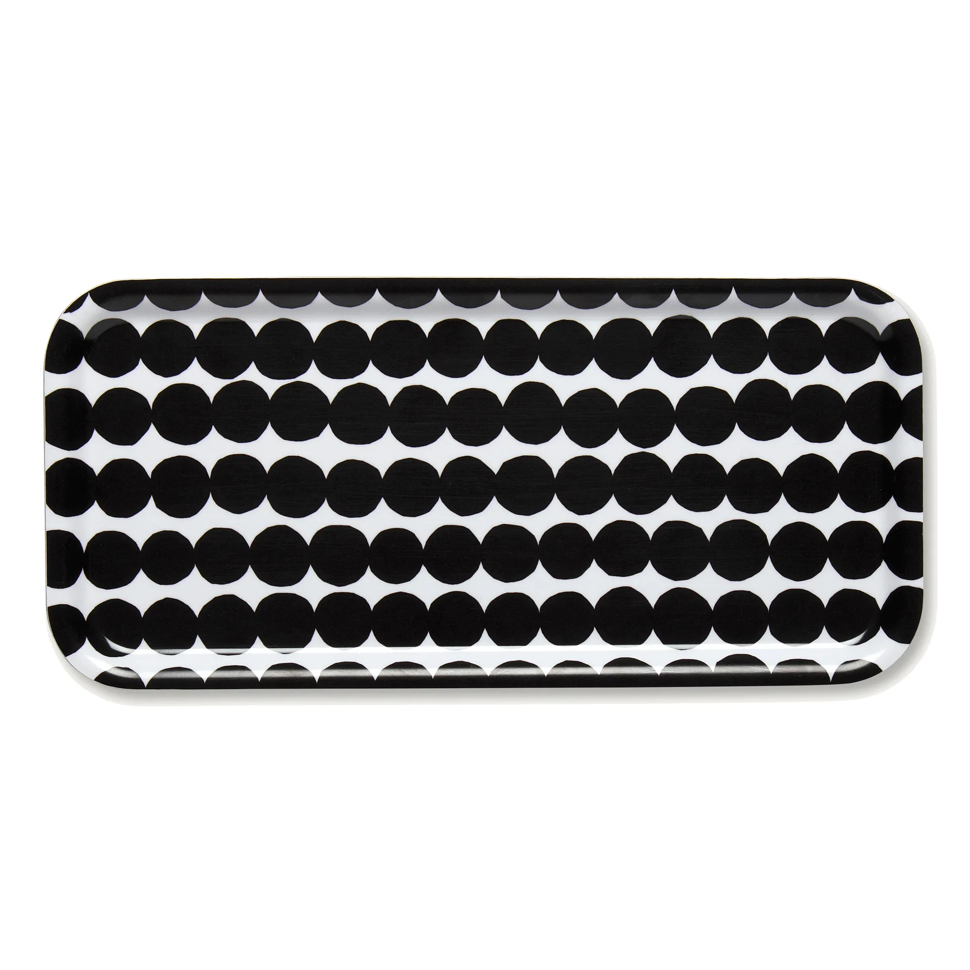 Räsymatto tarjotin 15x32 cm, Musta-valkoinen Marimekko