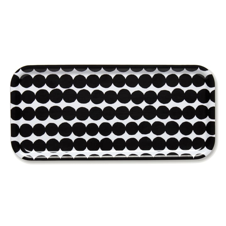 Räsymatto tarjotin 15x32 cm, Musta-valkoinen Marimekko