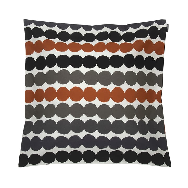 Räsymatto-tyynyliina 50x50 cm - Valkoinen-harmaa-oranssi - Marimekko