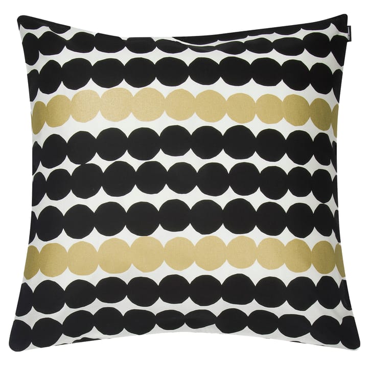 Räsymatto tyynynpäällinen 50x50 cm 10-vuotisjuhla - musta-kulta - Marimekko
