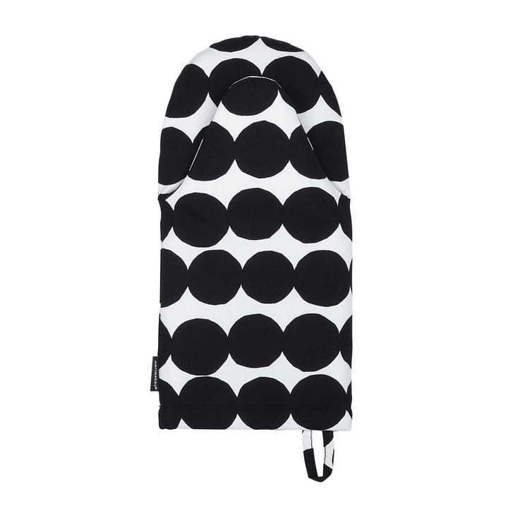 Räsymatto uunikinnas, musta-valkoinen Marimekko