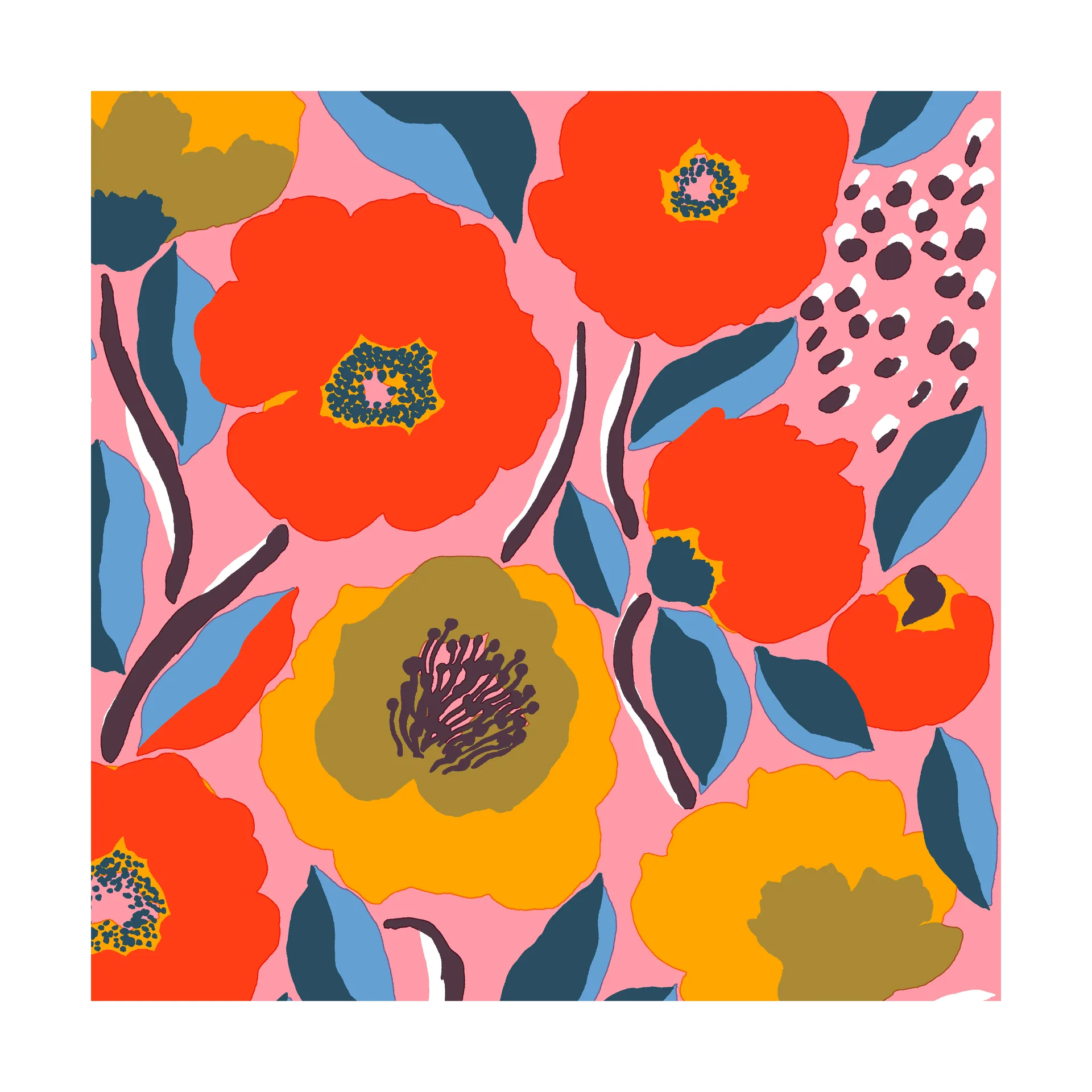 Rosarium servietti 33x33 cm 20-pakkaus, Pinkki Marimekko