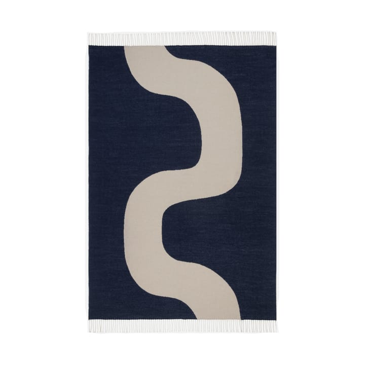 Seireeni huopa 130x180 cm - Off white-dark blue - Marimekko