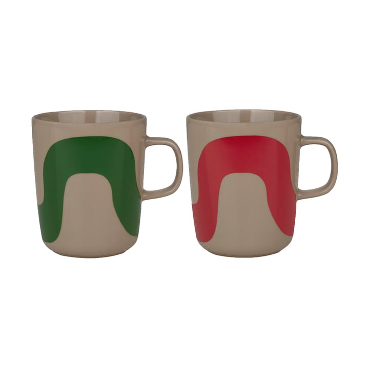 Seireeni muki 25 cl 2-pakkaus - Terra-green-red - Marimekko