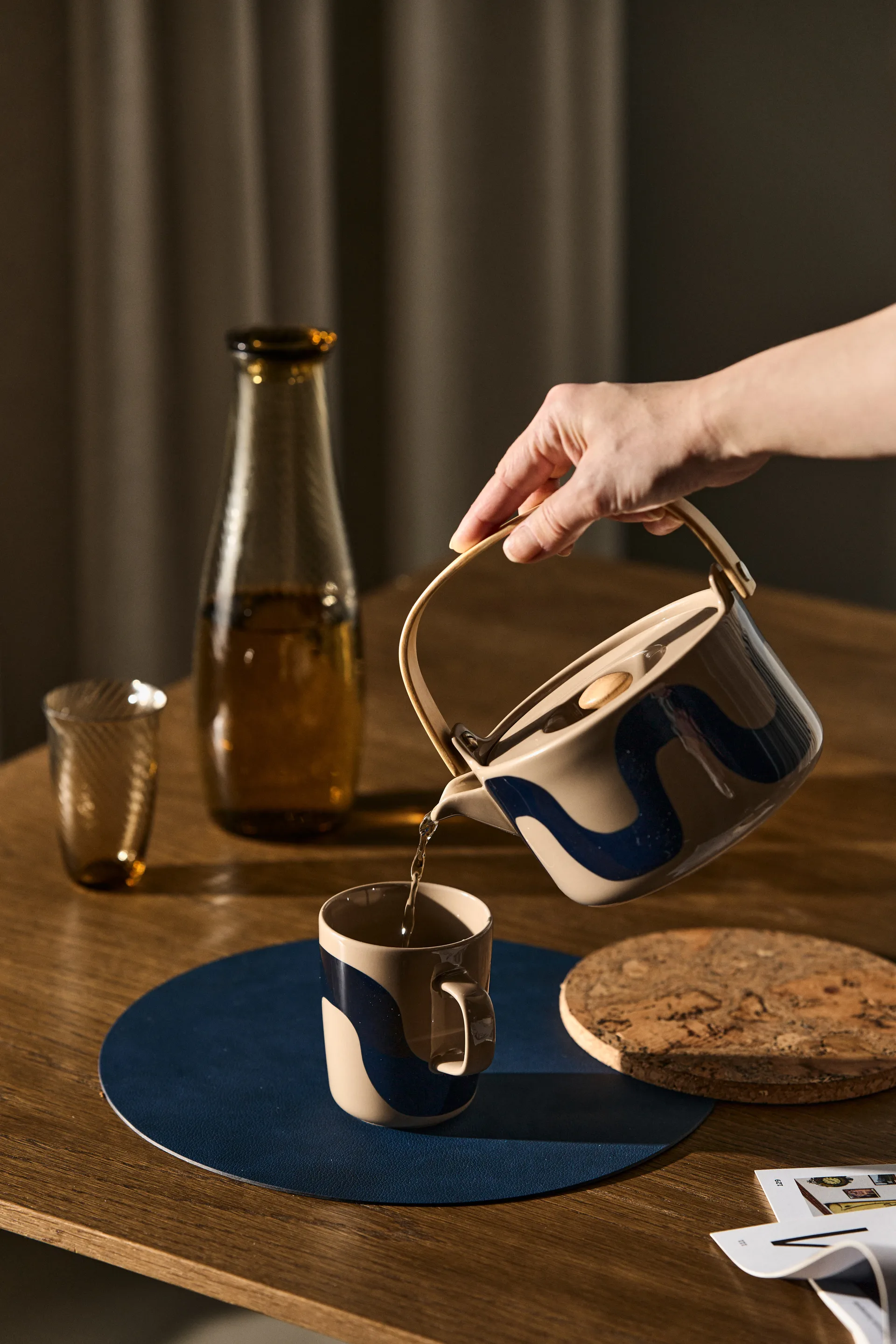 Seireeni muki 25 cl 2-pakkaus, Terra-tummansininen-minttu Marimekko