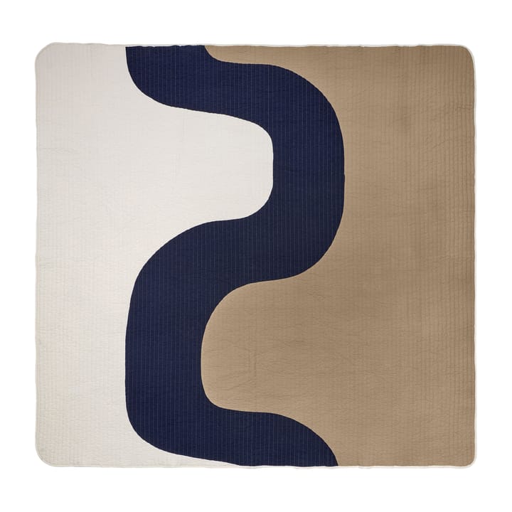 Seireeni päiväpeite 234 x 260 cm - Beige-tummansininen-luonnonvalkoinen - Marimekko