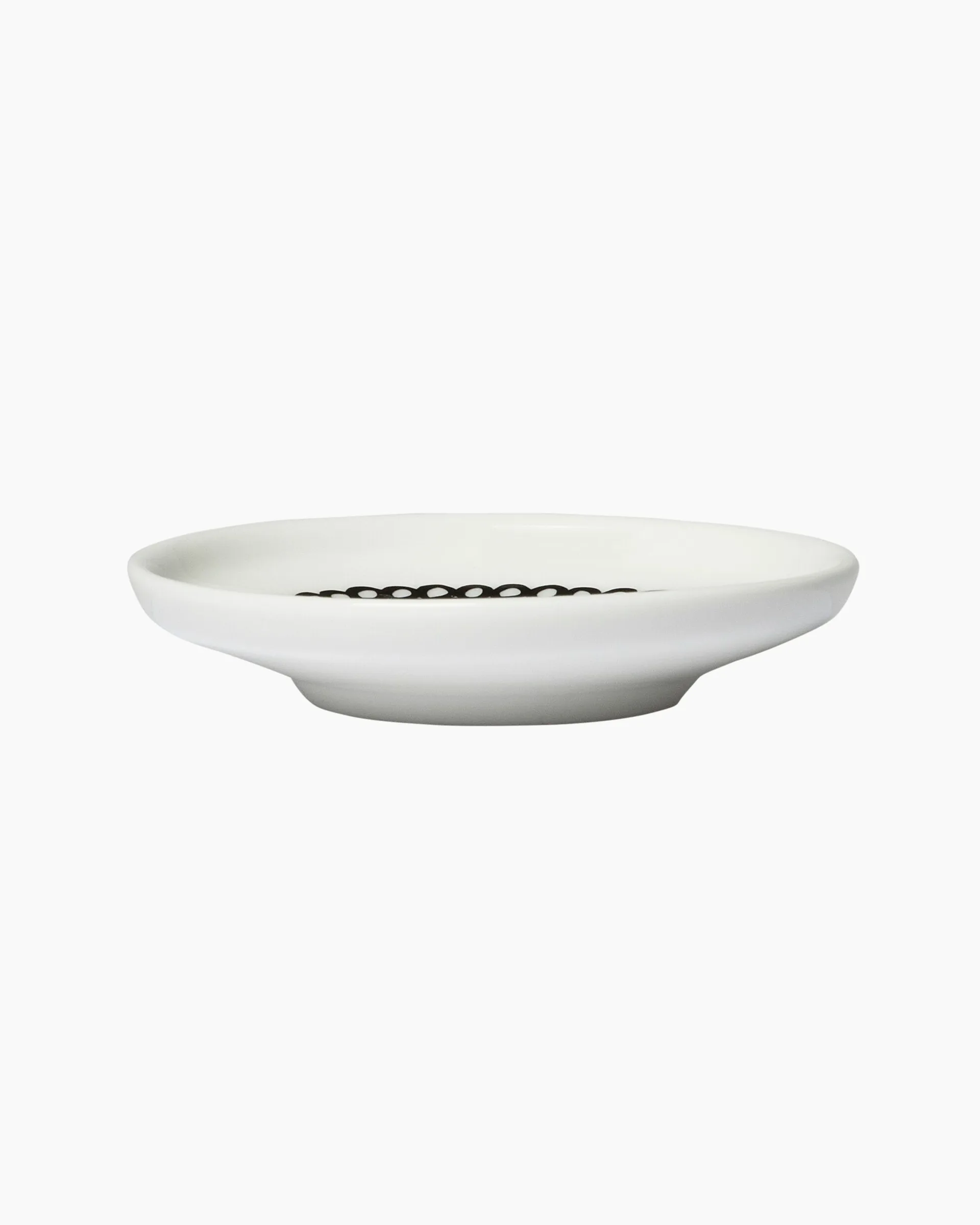Siirtolapuutarha aluslautanen 8,5 cm, musta-valkoinen Marimekko