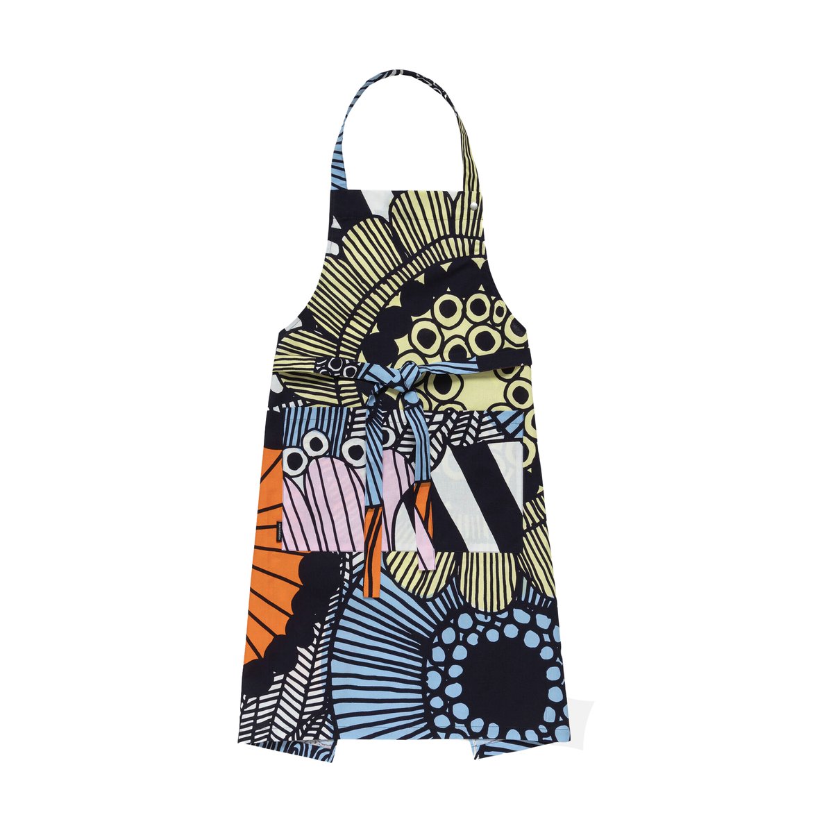 Marimekko Siirtolapuutarha essu White-yellow-orange-light blue