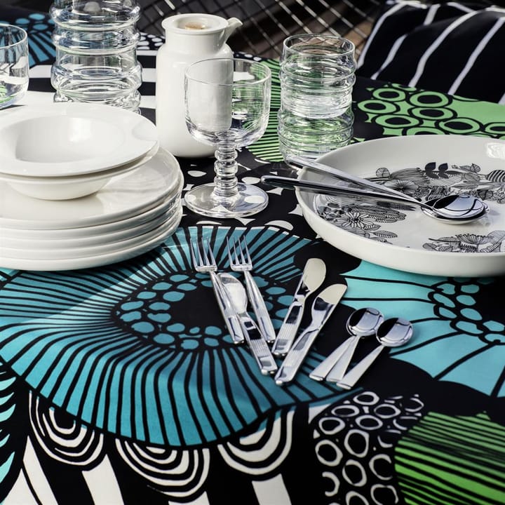 Siirtolapuutarha kangas, sininen-vihreä Marimekko