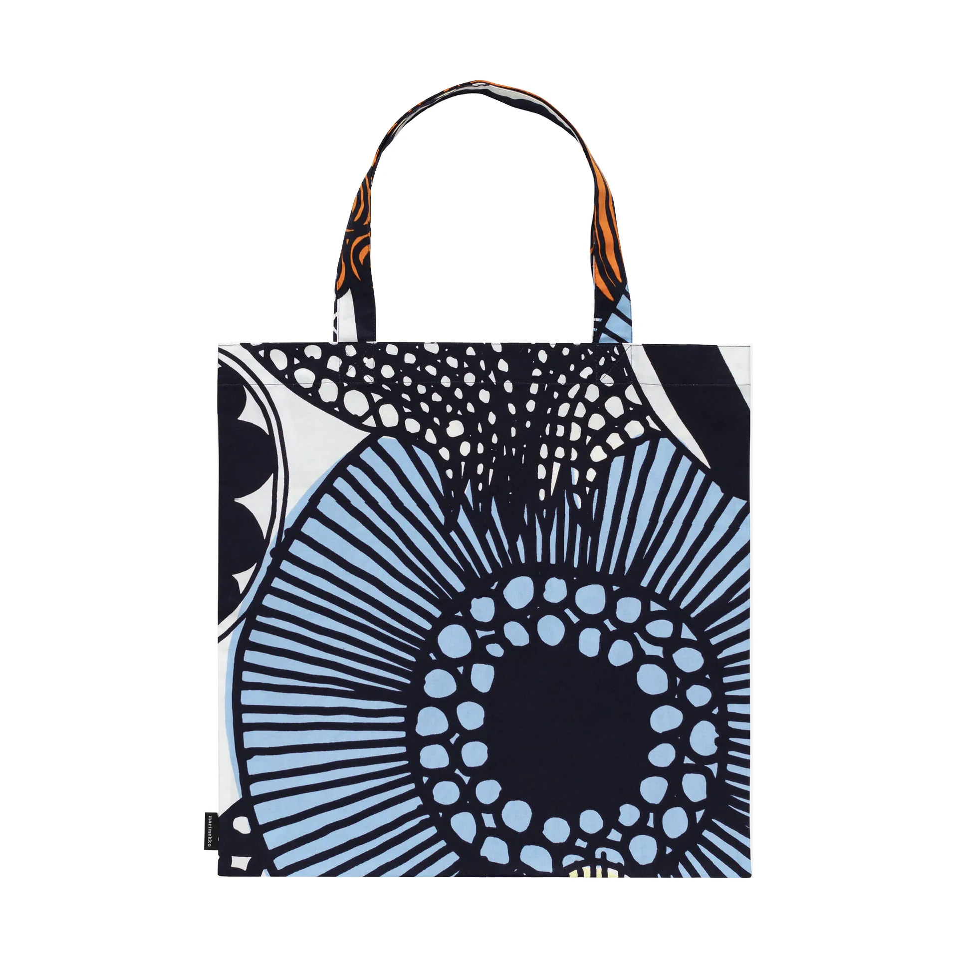 Siirtolapuutarha laukku 43x44 cm, White-yellow-orange-light blue Marimekko