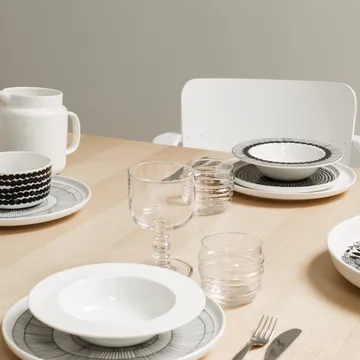 Siirtolapuutarha syvä lautanen Ø 20 cm 4 kpl musta - Marimekko