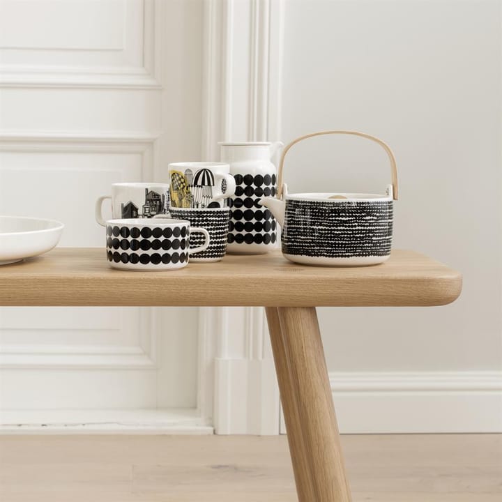 Siirtolapuutarha teekannu - Musta-valkoinen - Marimekko