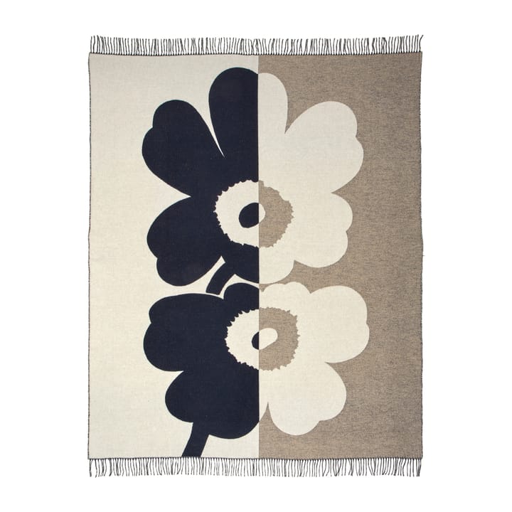 Suur Unikko huopa 130 x 170 cm, Tummansininen-hiekka-luonnonvalkoinen-kulta  Marimekko