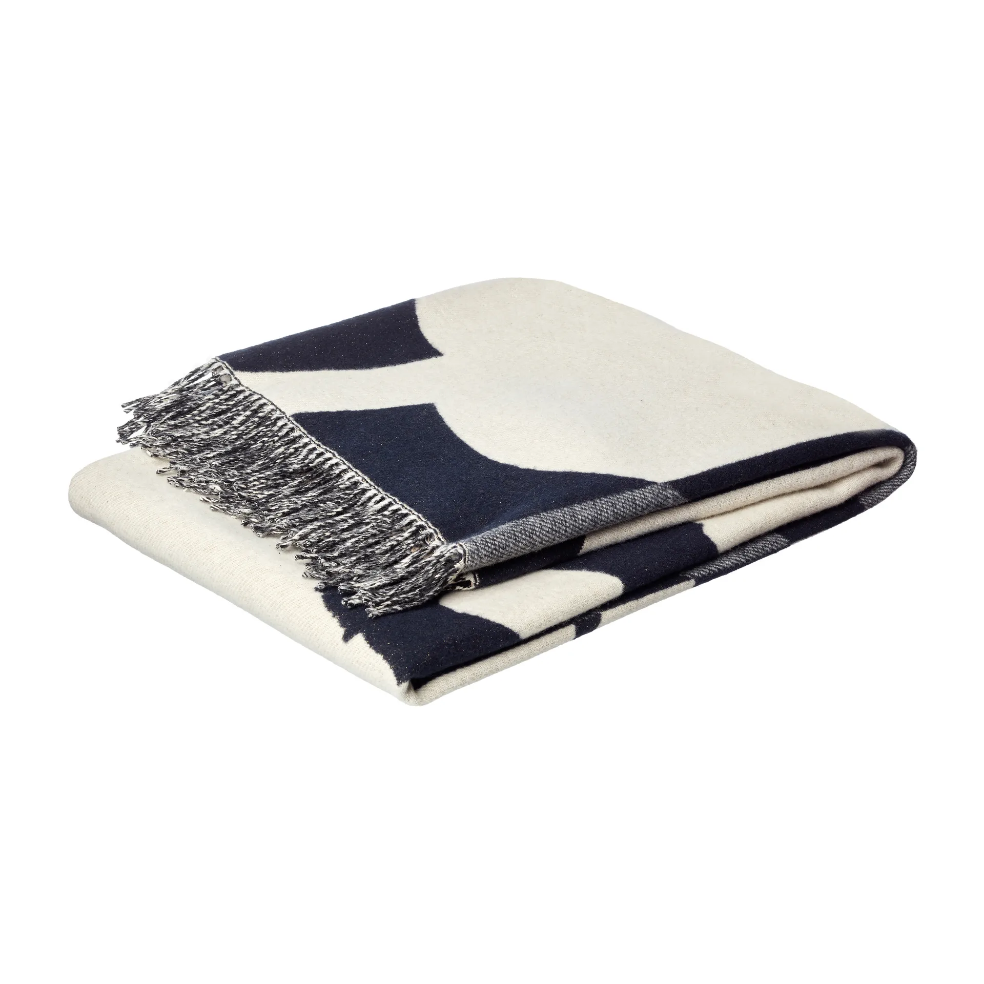 Suur Unikko huopa 130 x 170 cm, Tummansininen-hiekka-luonnonvalkoinen-kulta  Marimekko