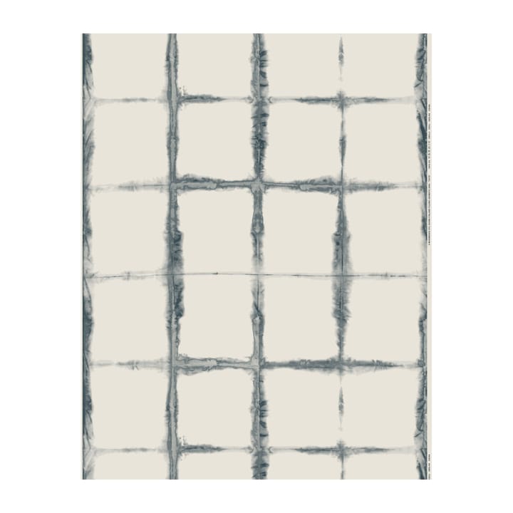 Taite kangas puuvilla-hamppu - White-dark blue - Marimekko