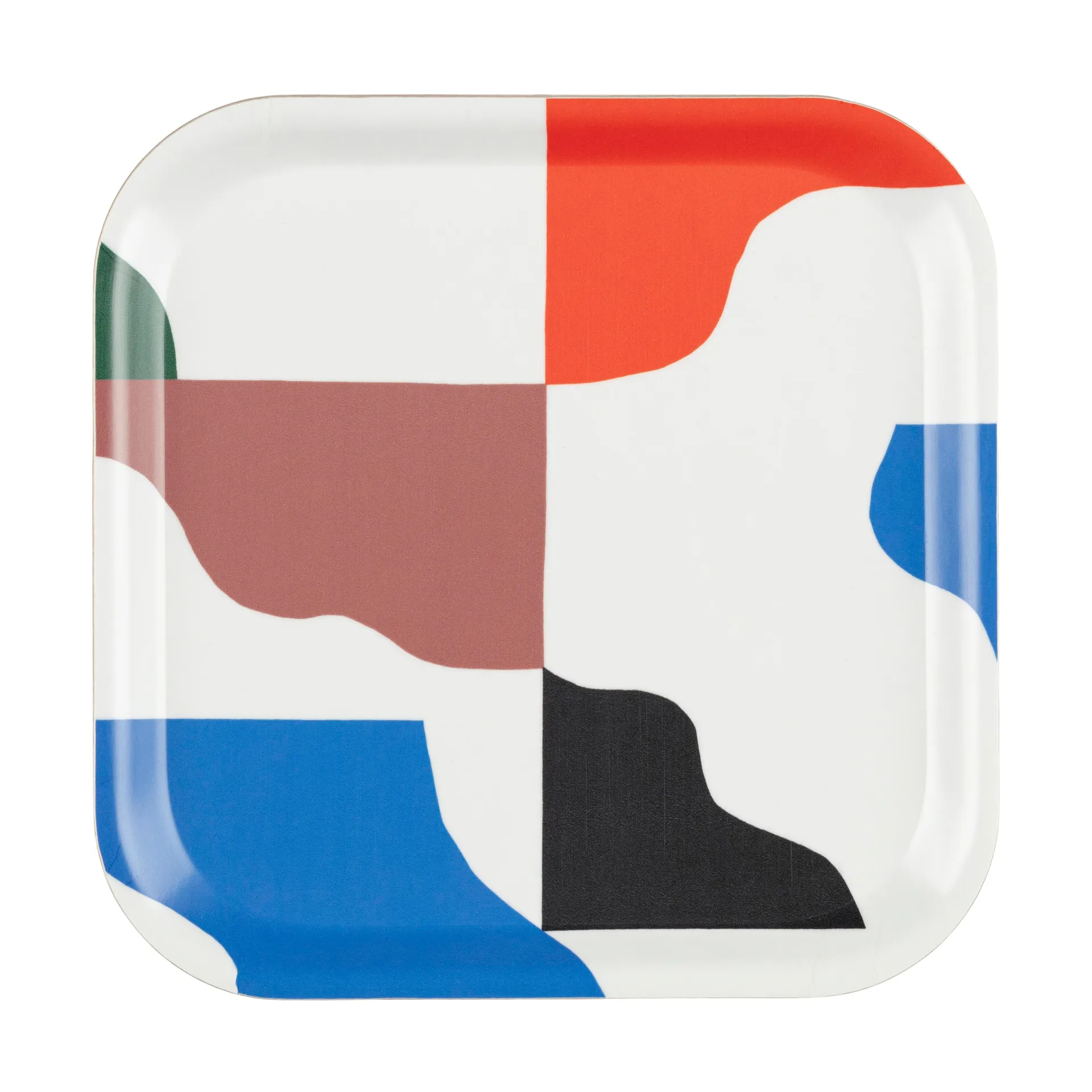 Tasapaino tarjotin 20x20 cm, Feather-bright blue-orange Marimekko
